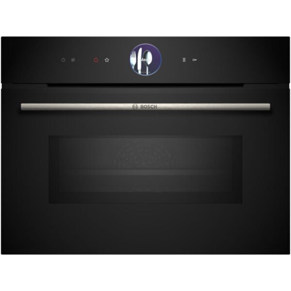 Bosch Series 8 CMG7361B1B Built-In Compact Combi Oven with Microwave – 45L, Air Fry, Black
