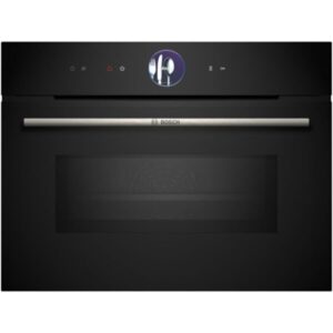 Bosch Series 8 CMG7761B1B Built-In Compact Combi Microwave – 45L, Pyrolytic Cleaning, Black