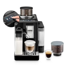 De'Longhi Rivelia EXAM440.55.B Bean-to-Cup Coffee Machine – 16 Drinks, LatteCrema Hot, Onyx Black