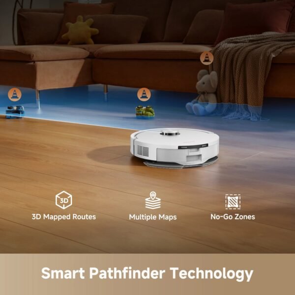 Dreame D20 Air Plus RLF41GD Robot Vacuum & Mop – 20,000Pa, LiDAR, Auto-Empty Base, White – view 6