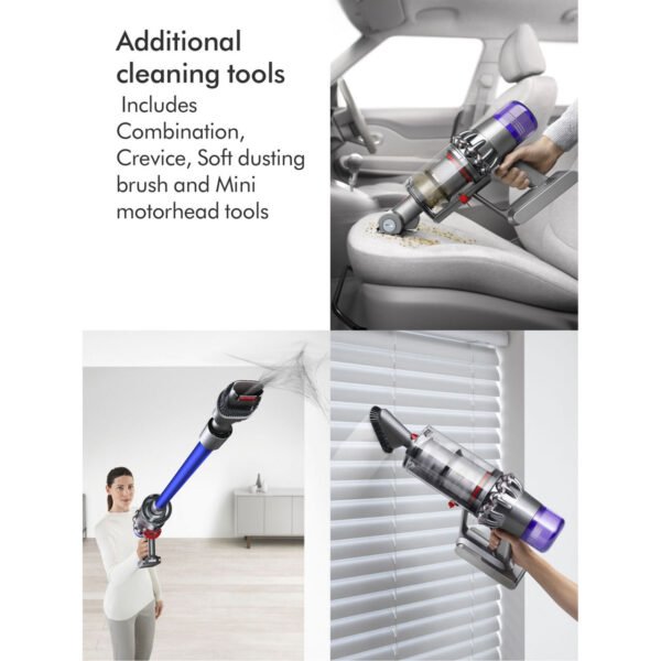 Dyson V11 Absolute Cordless Stick Vacuum – LCD Screen, Up to 60 Min, Nickel/Blue – view 2