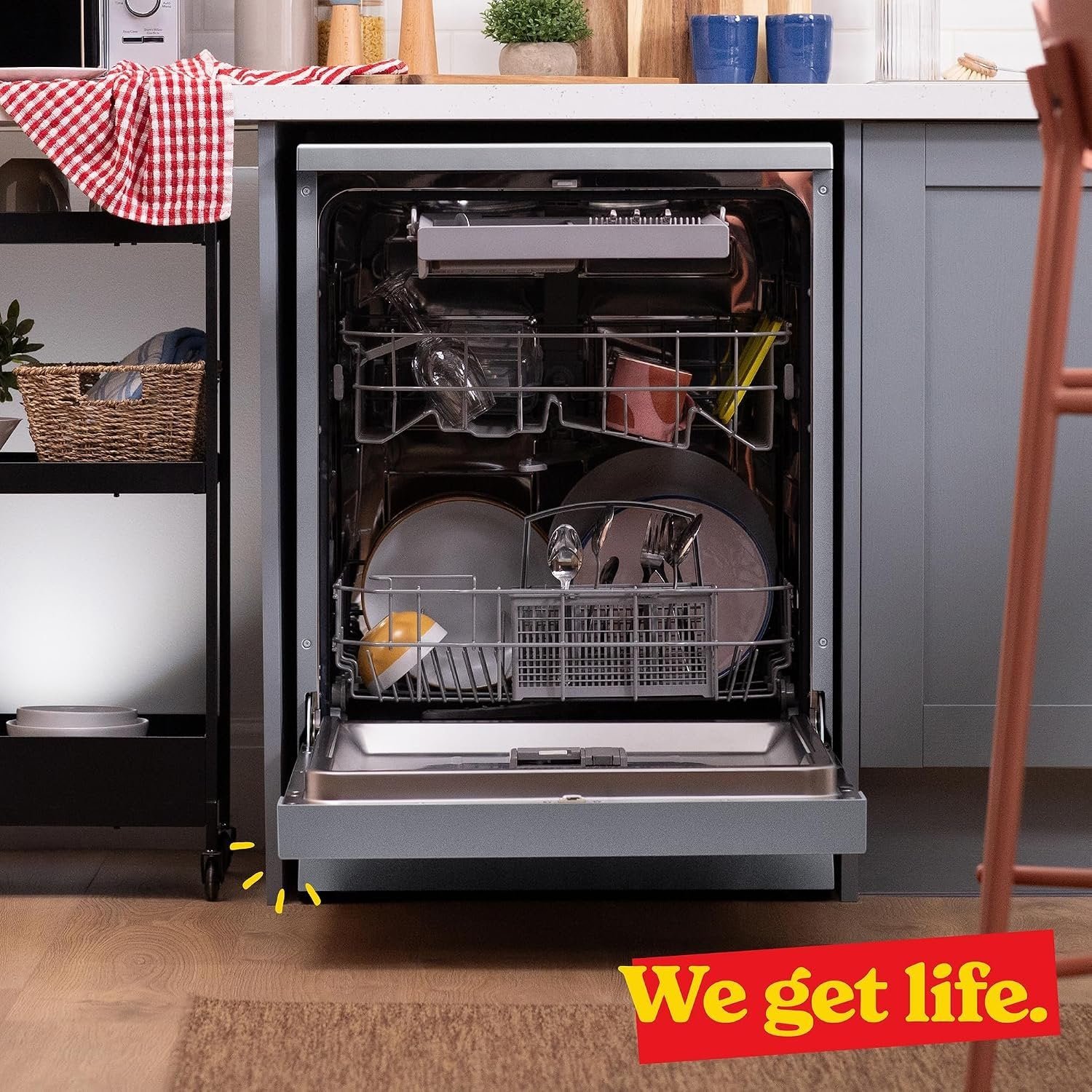 Russell Hobbs 60cm Freestanding Dishwasher – 14 Place Settings, Auto Door Open, Stainless Steel – view 9