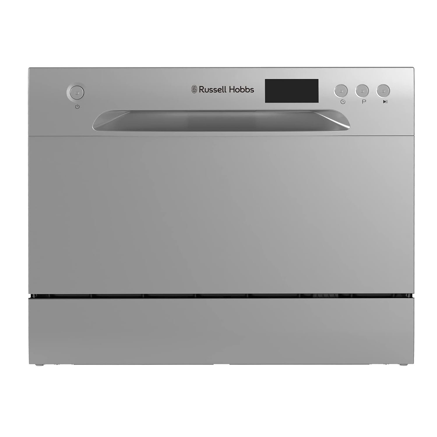 Russell Hobbs Compact Countertop Dishwasher – 6 Place Settings, 6 Programmes, Silver