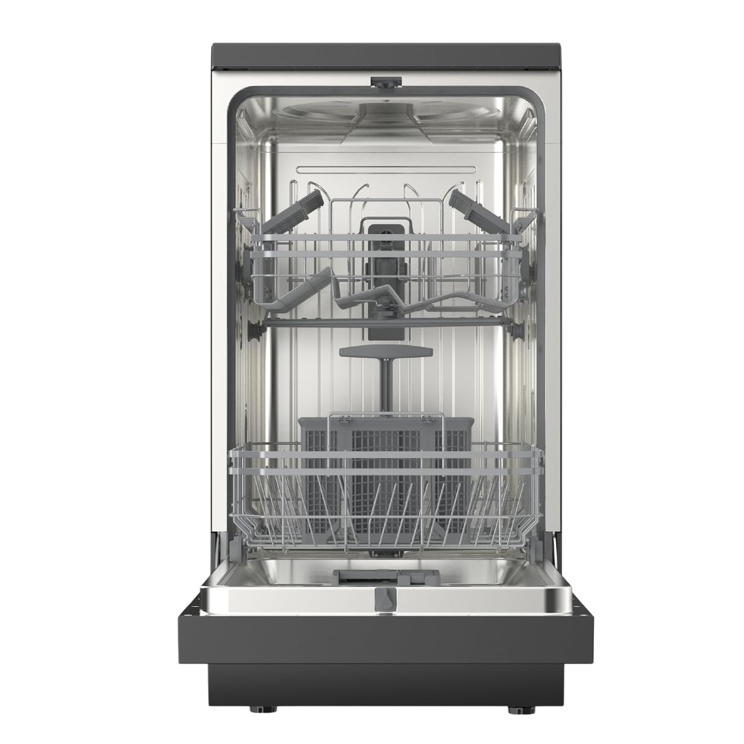 SIA 45cm Slimline Freestanding Dishwasher – 9 Place Settings, 4 Programmes, Black – view 3